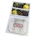 6pcs Black & Gold Chocolate Strawberries Gift Box